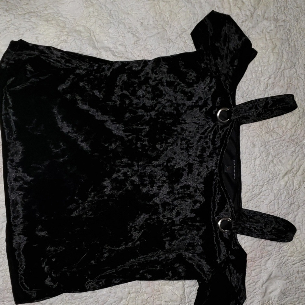 Black velvet top
